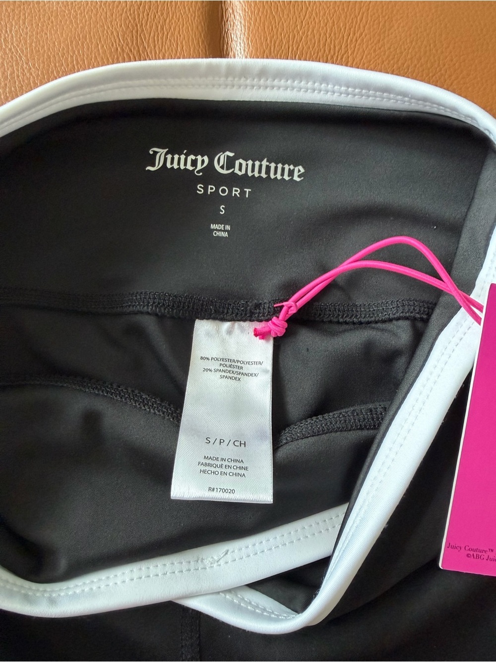 🖤Juicy Couture Sport Black Athletic Shorts with White Blue Waistband. NWT - Picture 6 of 15
